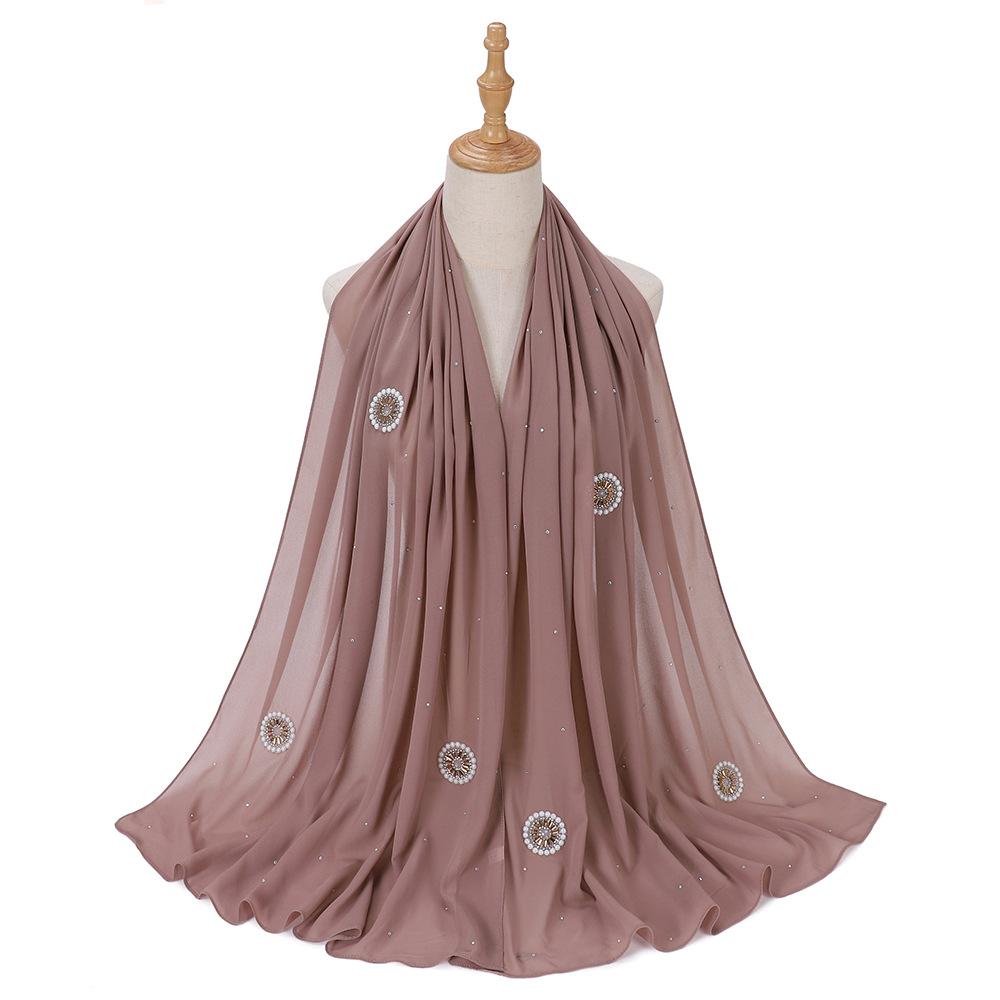 Ramadan Muslim Chiffon Plain Hijab Scarf Women High Quality Solid Color Head Inner Wraps Ladies Islamic Musulman Headband