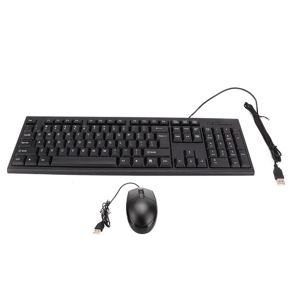 CMK858 USB Keyboard and Mouse Set 104 Keys Computer Keyboard 1600DPI Mouse for Home Office