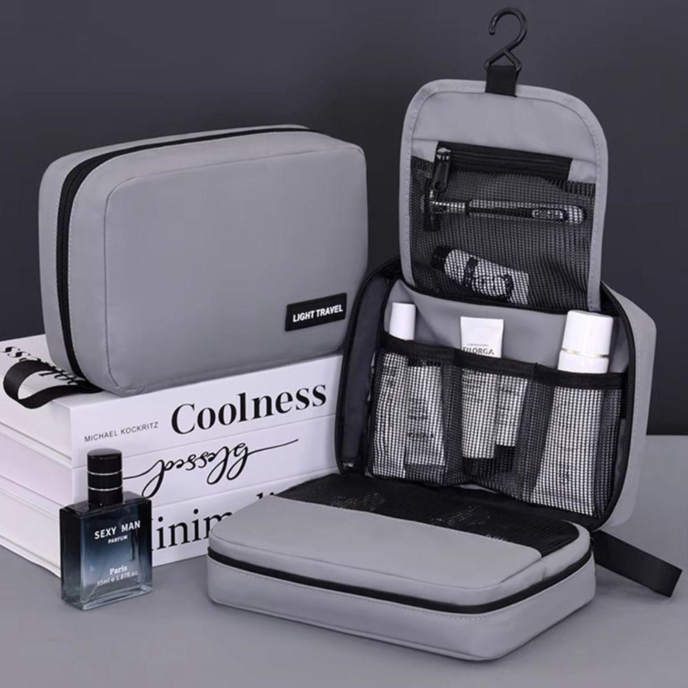 with Hanging Hook Travel Toiletry Bag Layered Travel Essentials Organizer  Fitness