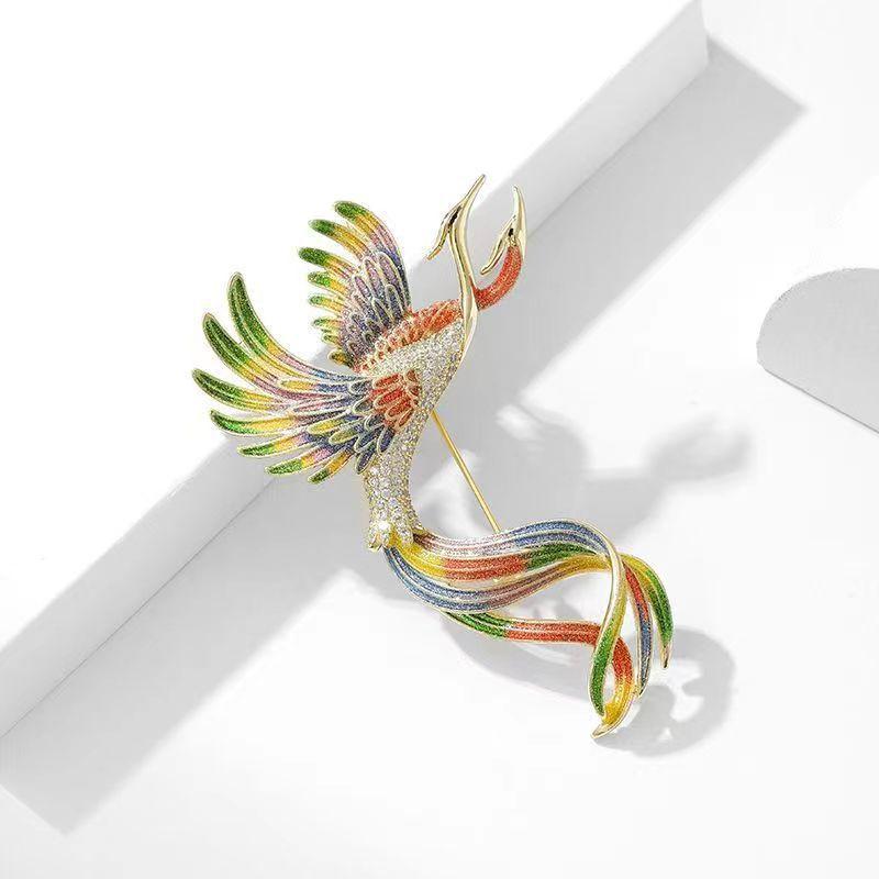 

Брошь Феникс Материал Сплав Костюм Аксессуары Женская Булавка Фиксированный Корсаж Ощущение Антиквариата разноцветный