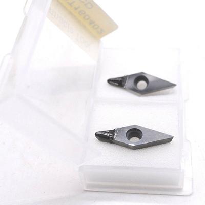 PCD CNC Turning Insert Polycrystalline Insert VCGT160402 Insert Silver Color