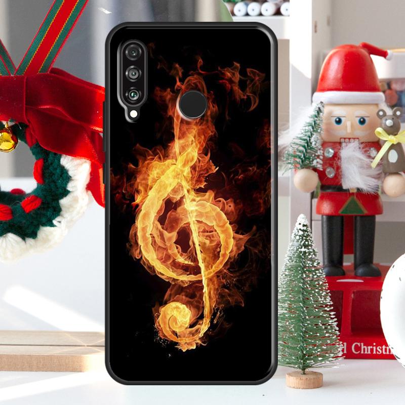 Music Note Musical Treble Clef For Huawei Nova 12i 11i 8i 12s Y73 Y72 Y61 Y91 Y90 Y70 Y60 9 10 SE P60 Pro P30 P40 Lite Case