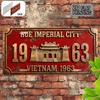 D Flat Printing Pc Hu Imperial City Vietnam Vintage Metal Aluminum Sign License Plate Decorative Sign and Plaque Suitable