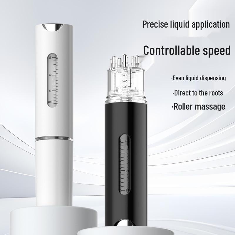 Mino Scalp Applicator 15ml: Large-Capacity Portable Hair Strengthening Oil Roller & Massage Comb