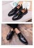 Men's Autumn Glossy Leather Slip-On Shoes: Trendy British Style Casual Loafers