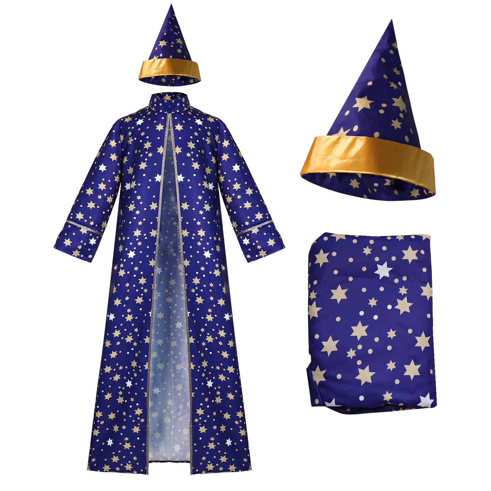 Men Magic Magician Costume with Blue