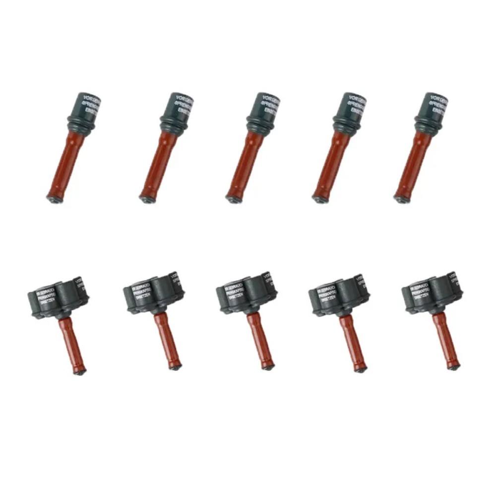 WWI WWII Building Blocks Soldiers Military Accessories Bomb Two-color Gun Mini Brick Weapons Gift Toy AKM Helmet RPG Grenad X026