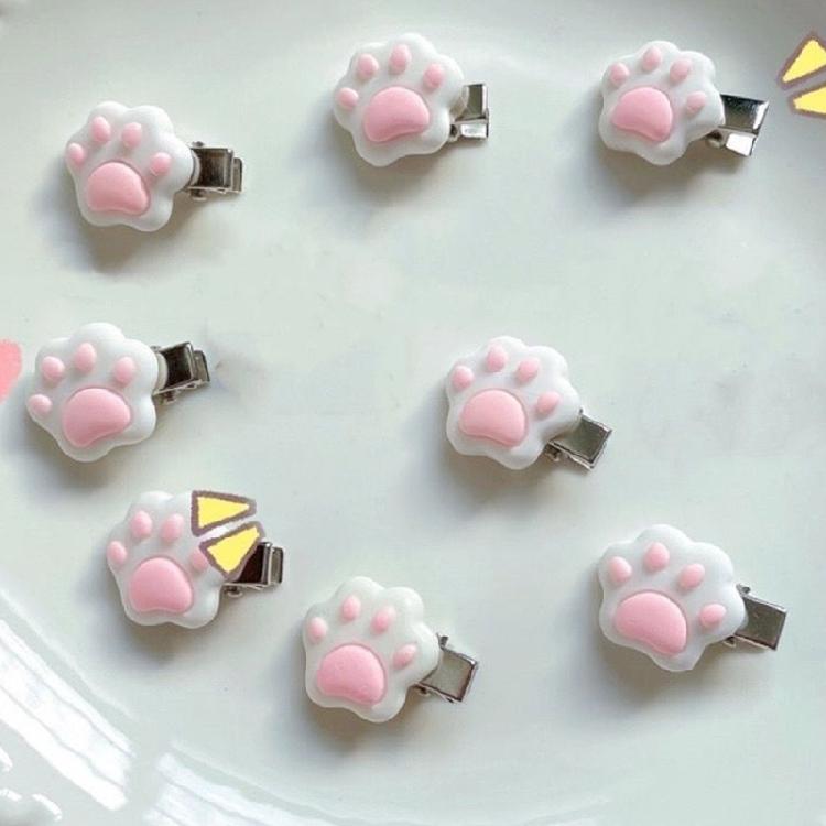 Sweet Girls Hair Clip Mini Cat Paw Shape Hairpin for Carnival Christmas Party