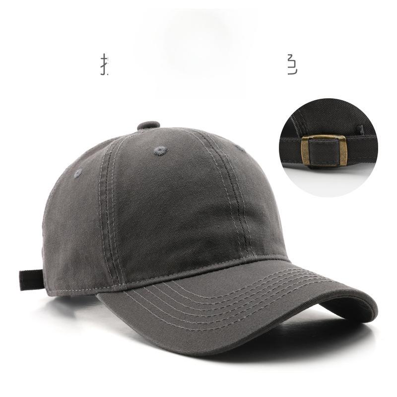 Japanische Damen Retro einfarbige leichte Board gewaschene Baumwoll Baseballkappe Outdoor-Sport Herren Reise Sonnenschutz Baseballkappe