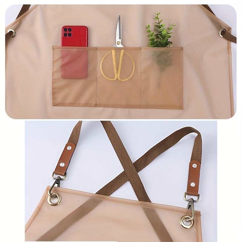 Stylish & Durable All-in-one Apron - Resistant, Transparent with Adjustable Straps, Ideal for Hairdressers, Barbers, Housewives & Chefs