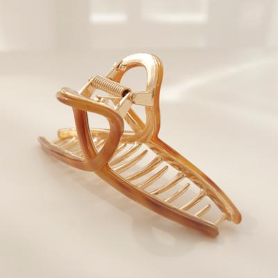 J.Lauren Twisted Metal Cellulose Marble Hair Clip H0823