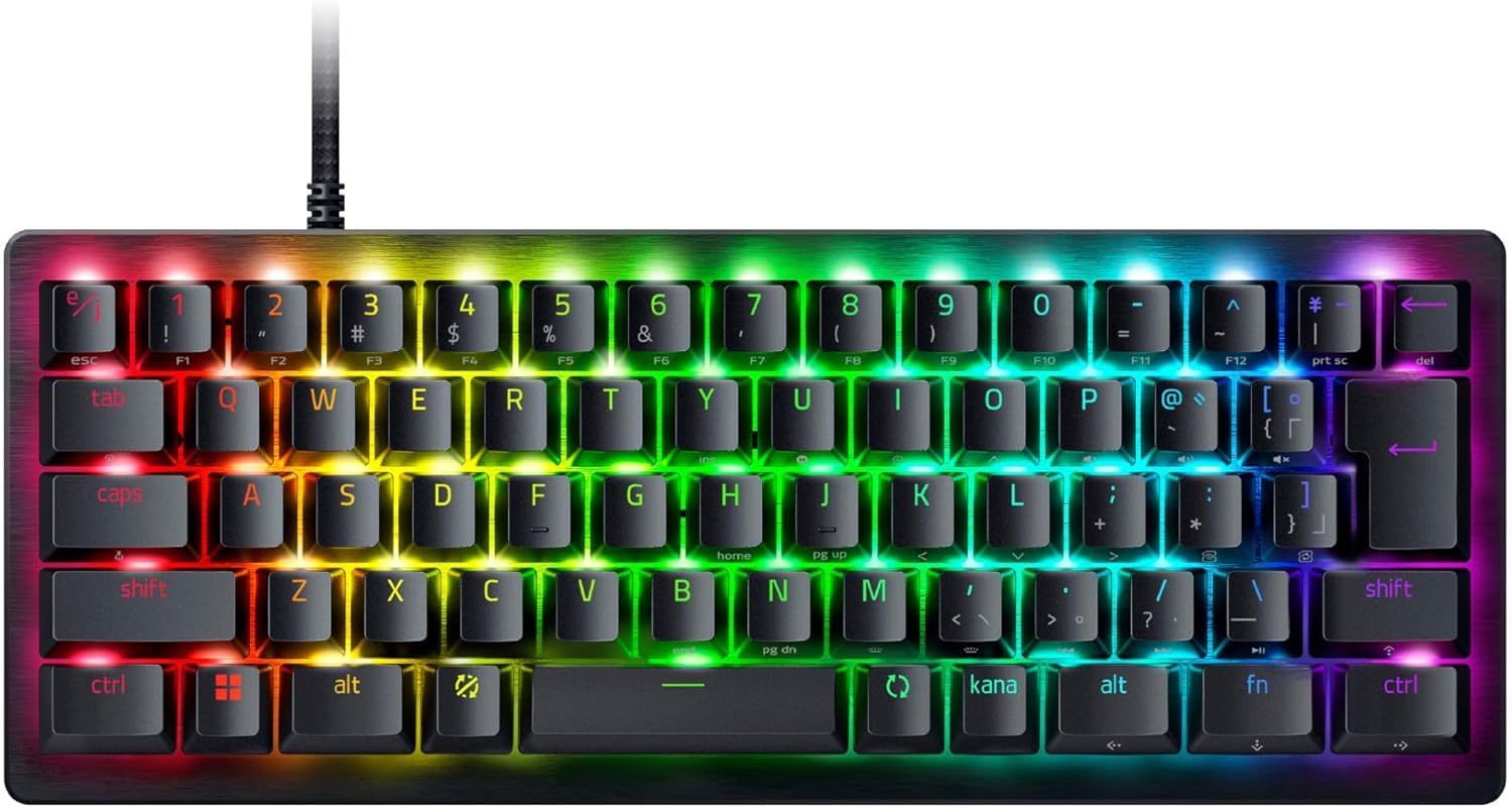 

Huntsman V3 Pro Mini JP Analog Gaming Keyboard with Rapid Trigger and Adjustable Analog Optical Adjustable 40G Actuation Japanese Actuation. Switches,