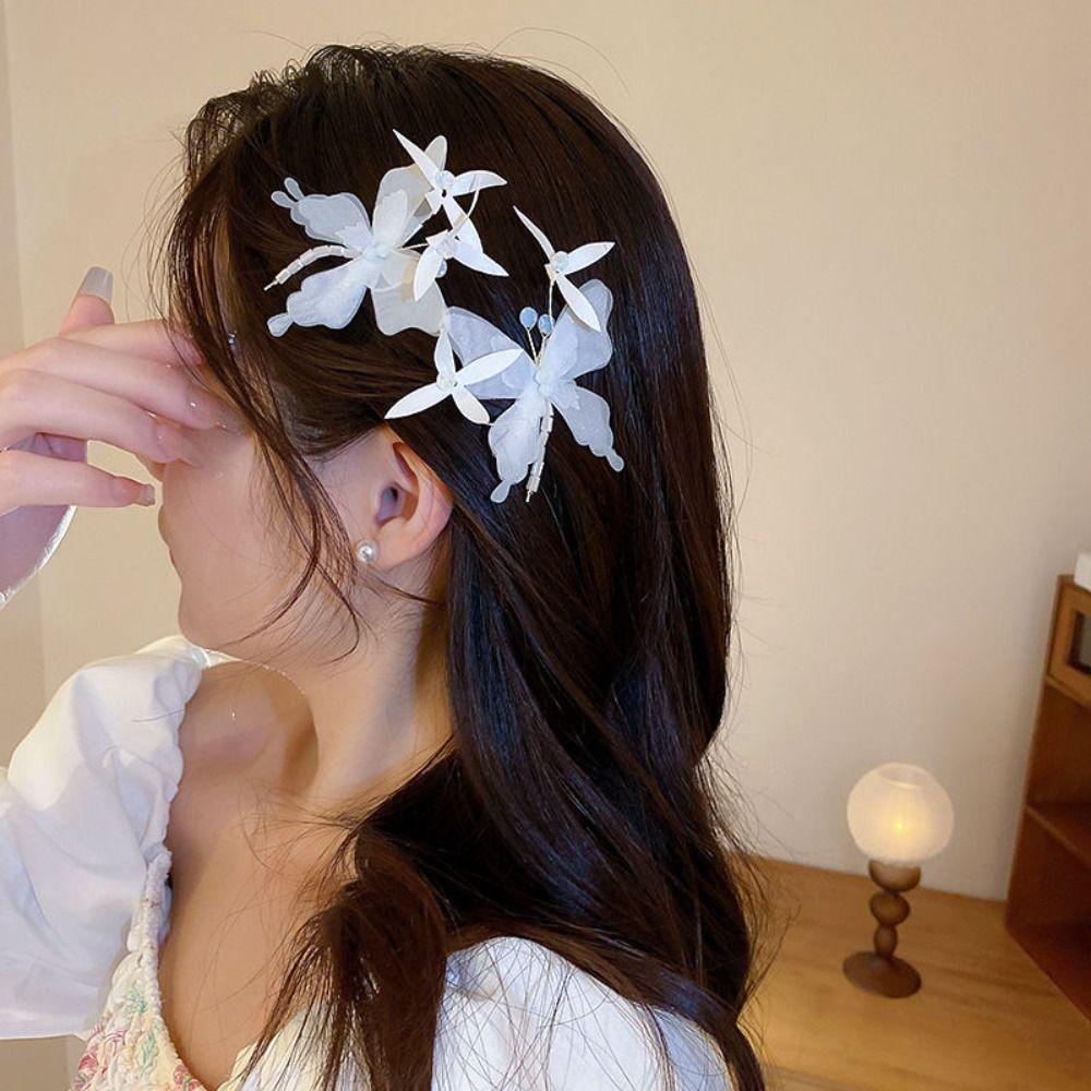 Pince Latérale Cristal Papillon Pince à Cheveux Accessoires Cheveux Chouchous Cheveux Femmes