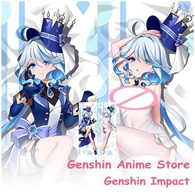 Genshin Impact Focalors Dakimakura Hugging Body Pillow Case Otaku Pillowcase Game Throw Cushion Cover Bed Decor Gift