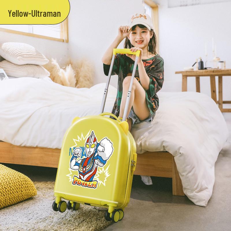 18-Inch Kids' Cartoon Trolley Suitcase with Combination Lock – Ideal Cabin Luggage for Boys and Girls