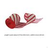 Christmas Ribbon Glitter Stripe, Gift Wrapping Ribbon, Wired for DIY Crafts Holiday, Birthday