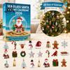 Christmas Tree Hanging Decoration Advent Calendar 2026, 24 Days 2D Acrylic Bear Elk for Countdown Snowman Ornaments Holiday Tree, Window Home