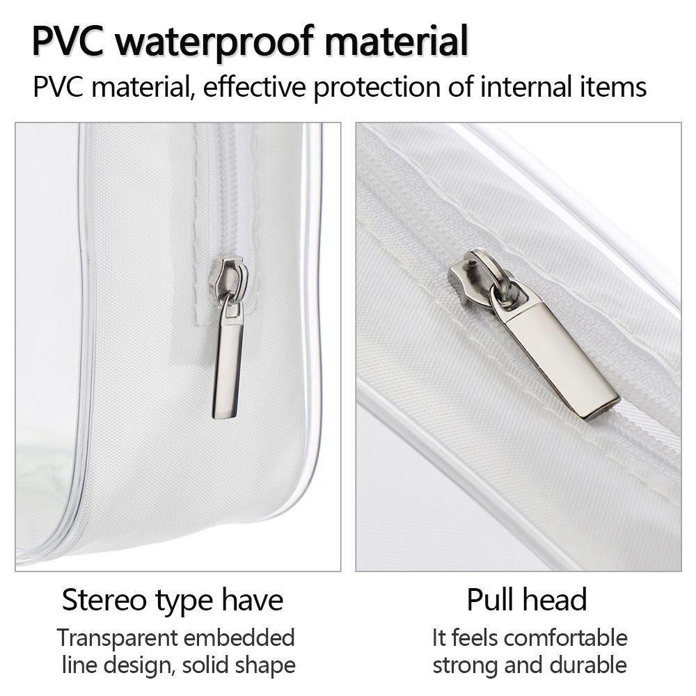 Zipper/Self Sealing Travel Organizer Transparent Printing Beautician Cosmetic Bag