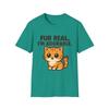 Unisex Softstyle T-Shirt Smug Cat Funny Fur Real I’m Adorable Tabby Kitten Tee