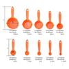 Plastic Measuring Spoon, Measuring Cup, Baking Tool, Orange 10-piece Set, Used For Measuring Cake Baking Powder