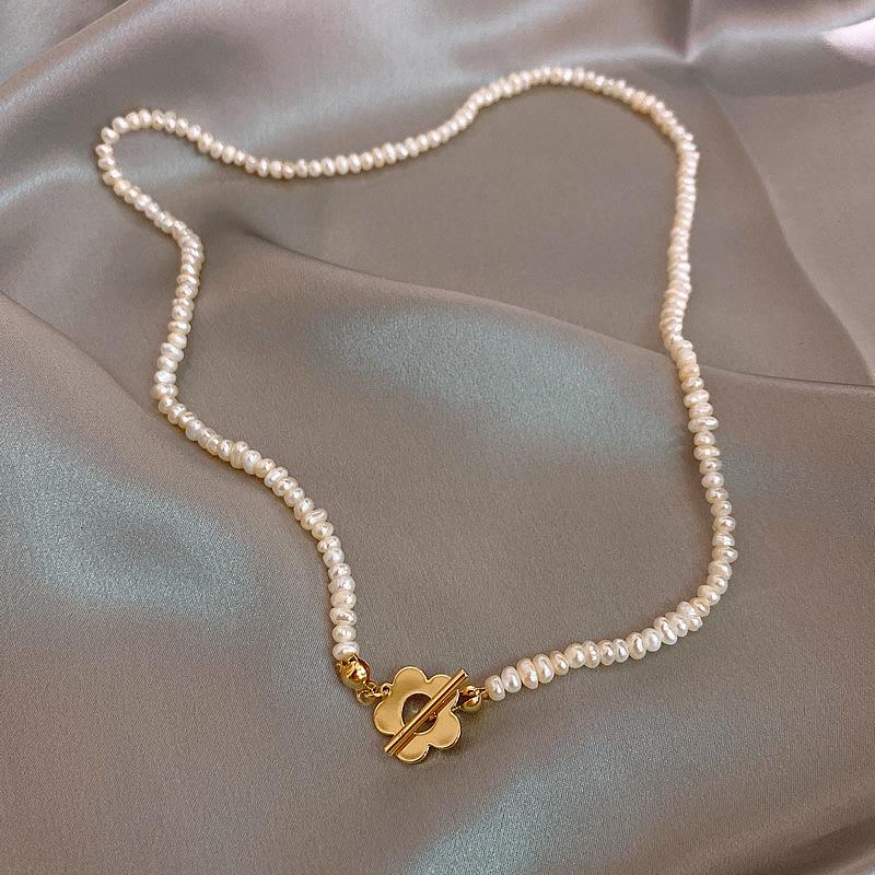 

Baroque Freshwater Pearl Necklace & Choker Set with Petal Design