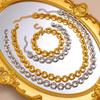 YueShi Stainless Steel Geometric Patchwork Necklace: Irregular O-Chains In Light Luxury Style