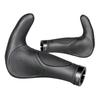 GORIX Ergo Cow Shock Reduces Hand and Wrist Shock Bicycle Grip for Cross Mini Electric and Other Black X Black Without End Grips, Horn, Absorbing,