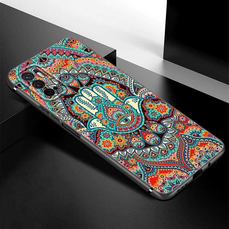 Mandala Chakra Yoga Telefon Fall Für Xiaomi Redmi Hinweis 7 8 9 10 Lite 11 11E 11T 12 Pro 11S 4G 10T 5G 8T 9S 10S TPU Schwarz Abdeckung