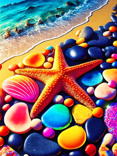 Kolekcja Diamond Painting 2023 Nadmorski Księżycowy Krajobraz 5d Haft DIY Mozaika Fantazyjny Krajobraz Plaży Dekoracja Domu