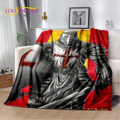 Cavaliere Templare Crociati Gioco Coperta Morbida Peluche, Coperta in Flanella Plaid per Soggiorno Camera da Letto Letto Divano Picnic