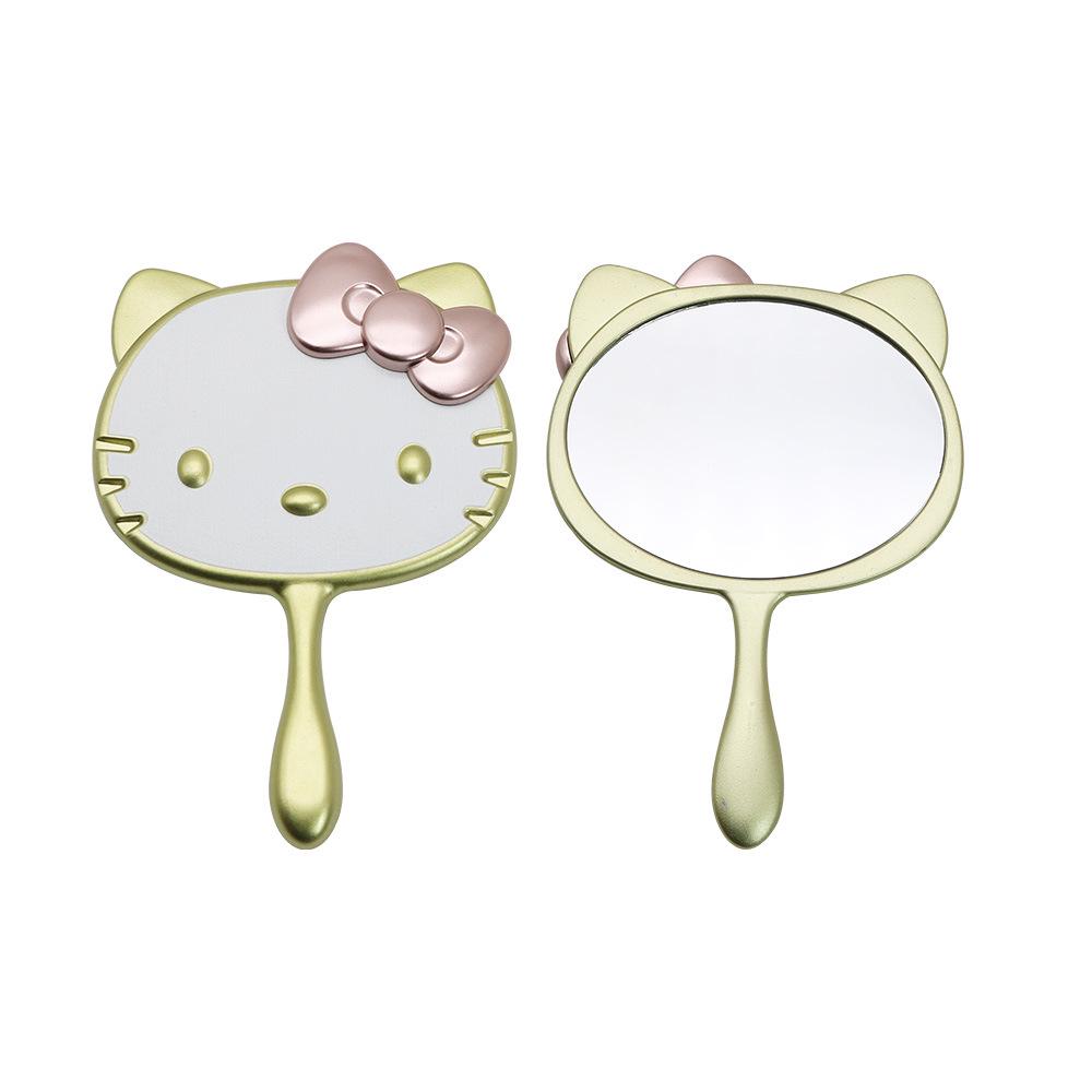 Cat-Themed Handheld Makeup Mirror - Mini Vanity Design