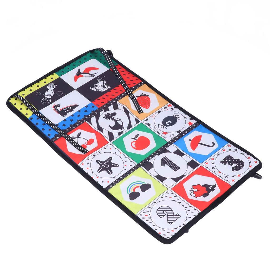 Baby Knisterstoffbücher Hoher Kontrast Baby Weiche Bücher mit Bauchzeitspiegel für Kleinkind Säugling