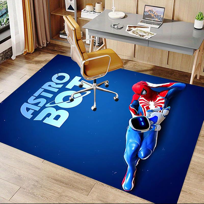 1 Stück Astro Bot Abenteuer Teppich für Spielzimmer Schlafzimmer Wohnzimmer Sofa Heimdekoration, Kinder Spielbereich Teppich Rutschfeste Bodenmatte Y7238