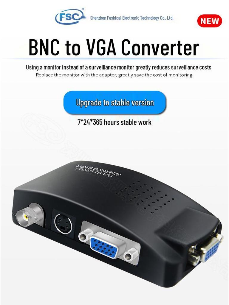 BNC na VGA 1080p HD CCTV Video konvertor
