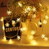 Battery Version LED Curtain Lights Snowflake Tree Decor Lamp New Year Atmosphere Lamp  Home Decor