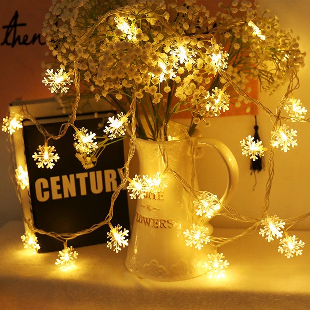 Battery Version LED Curtain Lights Snowflake Tree Decor Lamp New Year Atmosphere Lamp  Home Decor