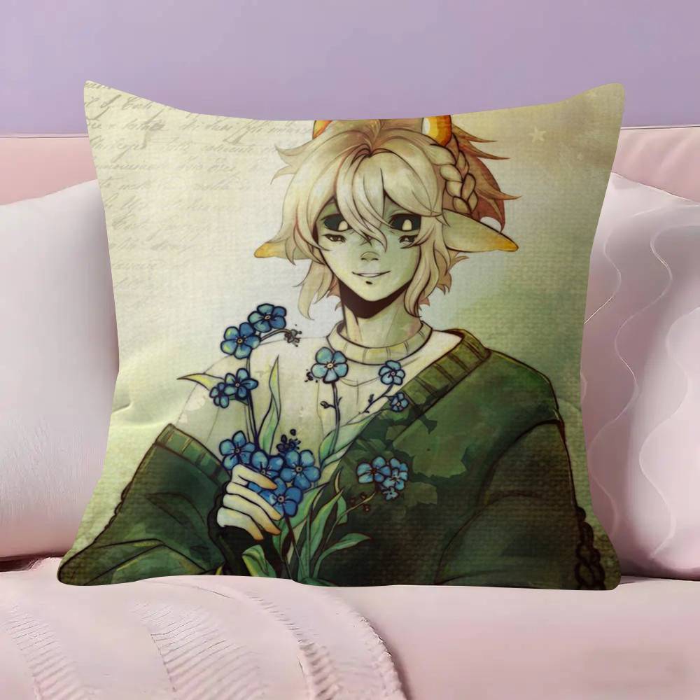Mushroom Oasis Anime  Pillowcase Toon Gift Cushion Cover Bedroom Home Sofa Chair Seat Decor Pillow Case