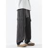Mingge | Spring new big pocket overalls men's solid color simple and versatile loose straight casual pants