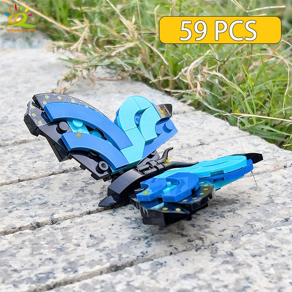 Non-Toxic Creative Moc Insect Building Blocks Bee Dragonfly Ant Mantis Butterfly Children'S Assembled Toys Animal Ornaments Gifts