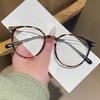 Korean Style TR90 Round Anti-Blue Light Glasses - Lightweight Retro Frame, Prescription-Compatible