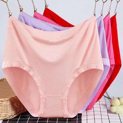 4 Teile/los Modale Unterwäsche frauen Hohe Taille Plus Größe Damen Mutter Lose Einfache Slips