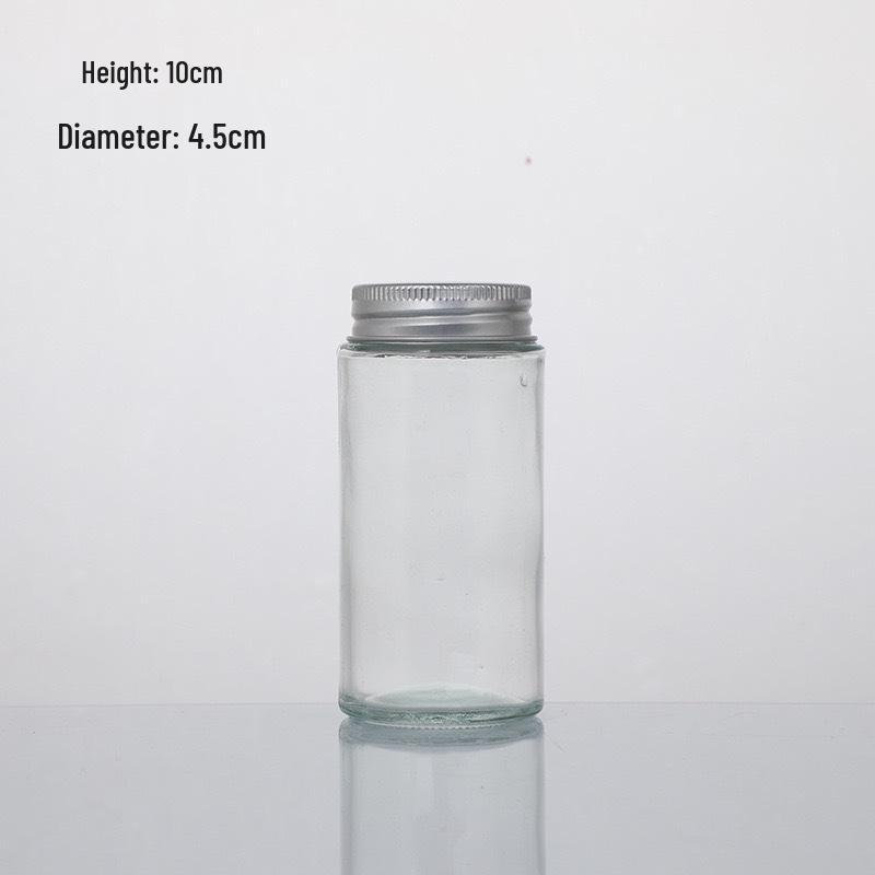 Bamboo Lid Glass Spice Jar with Flip-Top