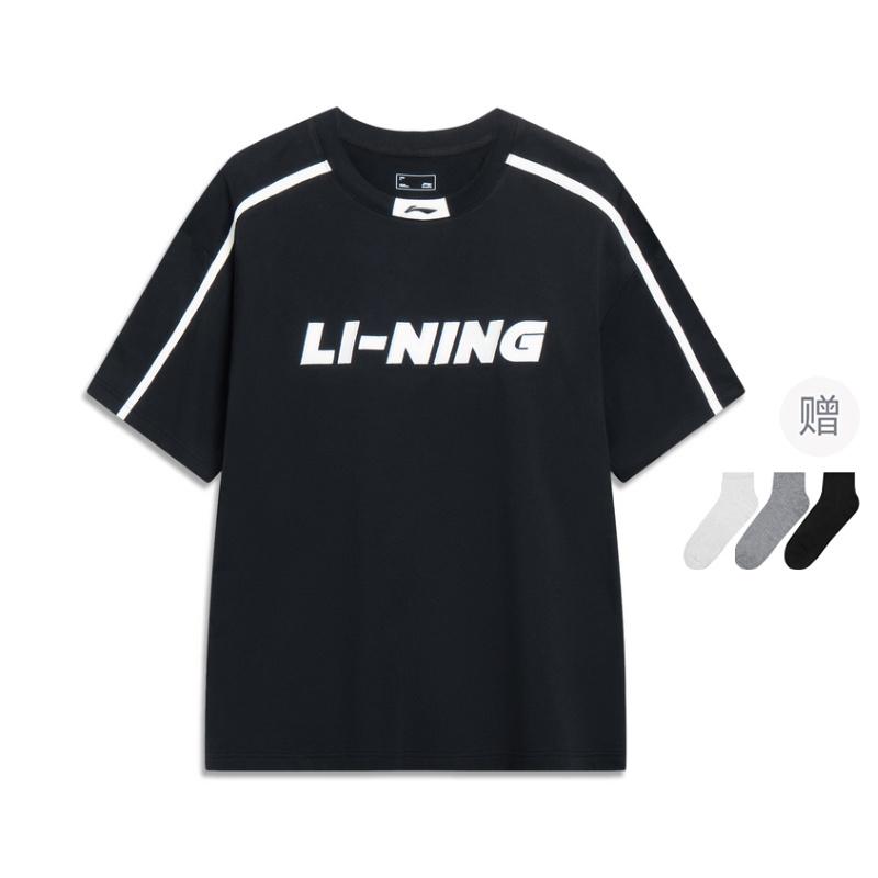 Li-Ning Li Ning Sports Life Collection T Shirt Unisex Black AHSUD29-2