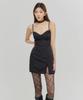 Kagamiel Bold Slip Backless Mini Onepiece Black