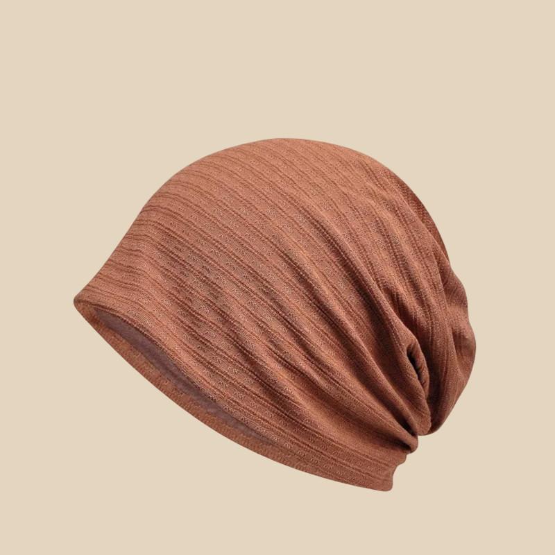 Spring and Summer Thin Bag Head Hat Female Breathable Bald Head Postoperative Windproof Headscarf Hat Four Seasons Female Models Pile Up