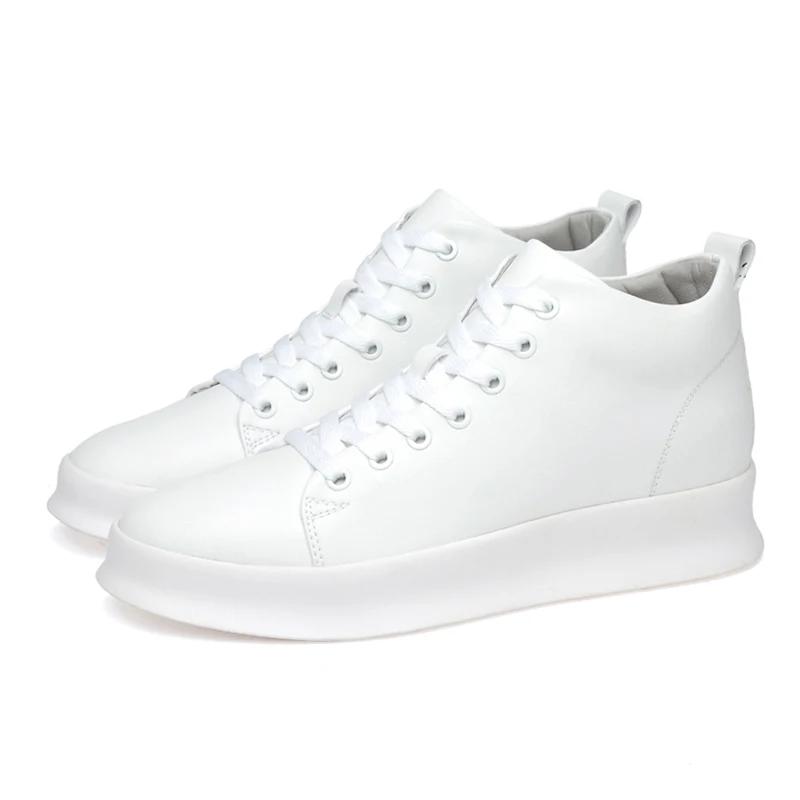 Fashion Luxury Men Elevator Shoes Height Increase Invisible8Cm Heighten Increasing Outdoor Antiskid Sneakers Lace-Up Casual Leather Shoe