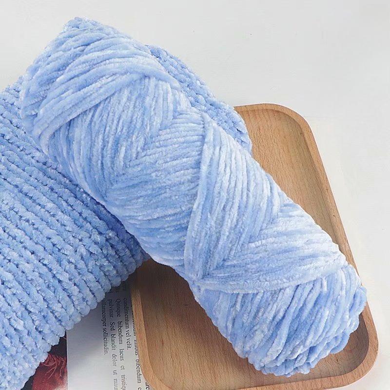 10Pcs/95g Chenille Warm Velvet Yarn Blended for Handmade DIY Knitting Wool Crochet Handmade Scarf Coat Baby Blanket and Hat