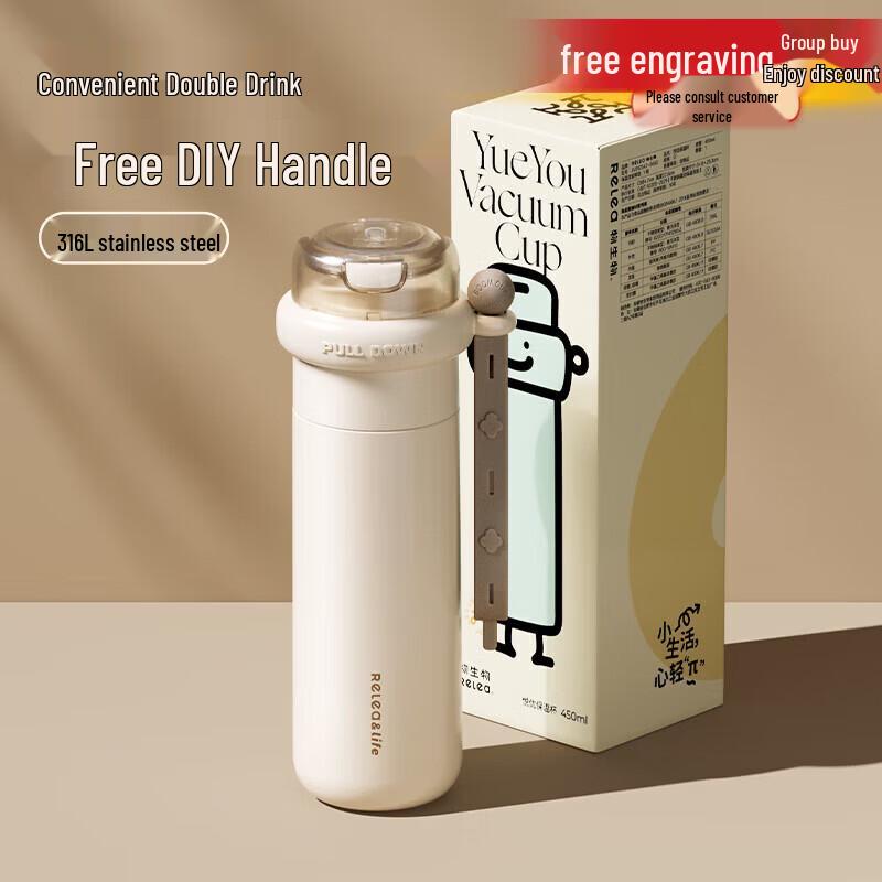 RELEA 316 Stainless Steel Insulated Straw Bottle