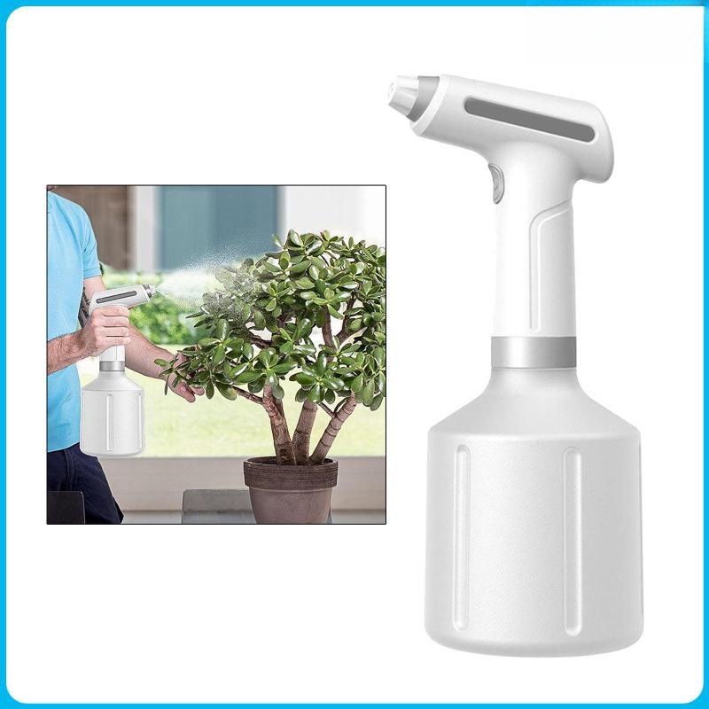 Indoor Handheld Watering Can Cleaning Sprayer Portable Garden Auto Sprinkler Adjustable Spout Electric Plant Spray Bottle