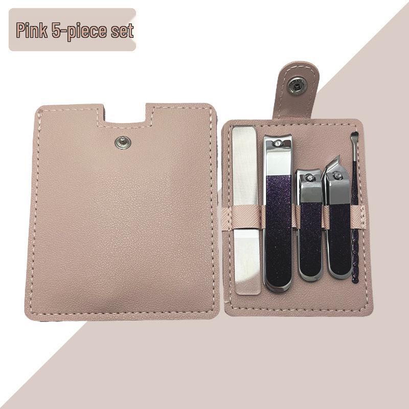 Compact Stainless Steel Nail Clipper & Manicure Set - 5 Piece